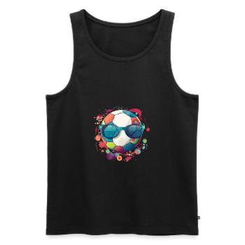 Joueur de football Cool Athlète Sports Jeu de football - Débardeur bio Premium Homme - noir - Devant - Michal (187cm)