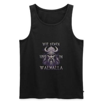 Walhalla Erbe Geschenk für Wikinger Fans - Männer Premium Bio Tank Top - Schwarz - Vorne - Michal (187cm)