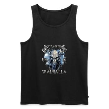 Walhalla Krieger Das Geschenk für Asgard-Jünger - Männer Premium Bio Tank Top - Schwarz - Vorne - Michal (187cm)