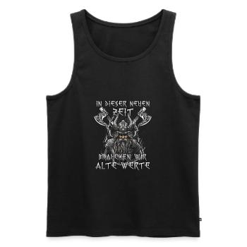 Walhalla Erbe Geschenk für Odin-Fans - Männer Premium Bio Tank Top - Schwarz - Vorne - Michal (187cm)