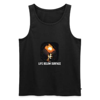 Caving Spelunking For Cave Men Women Funny - Men's Premium Organic Tank Top - black - Front - Michal (187cm)