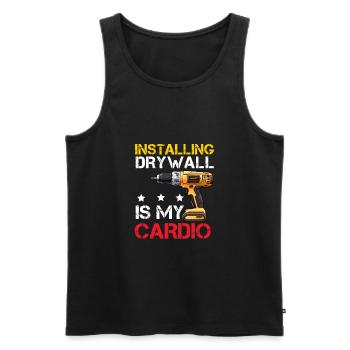 Drywall Installer Drywaller Drywall Finisher - Men's Premium Organic Tank Top - black - Front - Michal (187cm)