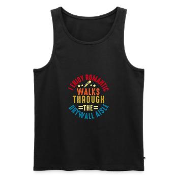 Drywall Installer Drywaller Drywall Finisher - Men's Premium Organic Tank Top - black - Front - AI Model Male 178 light (178cm)