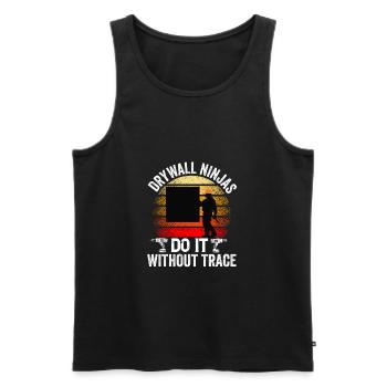Drywall Installer Drywaller Drywall Finisher - Men's Premium Organic Tank Top - black - Front - AI Model Male 178 light (178cm)