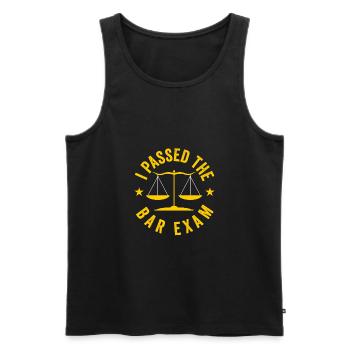 The Bar Exam Passed Funny New Lawyer Attorney - Men's Premium Organic Tank Top - black - Front - Michal (187cm)