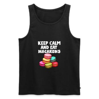 Macarons Cookies Baker French Dessert Funny - Men's Premium Organic Tank Top - black - Front - Michal (187cm)