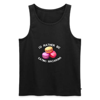 Macarons Cookies Baker French Dessert Funny - Men's Premium Organic Tank Top - black - Front - Michal (187cm)