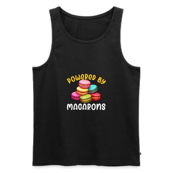Macarons Cookies Baker French Dessert Funny - Men's Premium Organic Tank Top - black - Front - Michal (187cm)