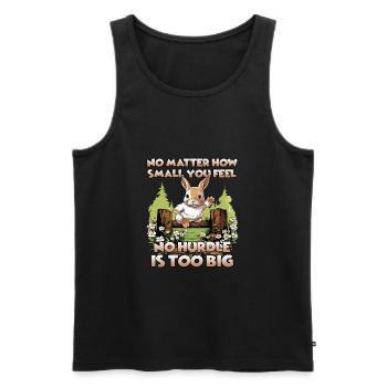 Kaninhop motif for rabbit owner Kaninhop - Men's Premium Organic Tank Top - black - Front - Michal (187cm)