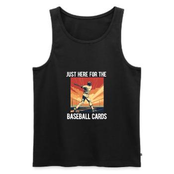 Baseball Card Collector Funny Collecting Baseball - Men's Premium Organic Tank Top - black - Front - AI Model Male 178 light (178cm)