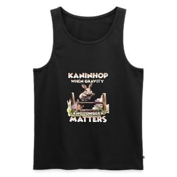 JumpJoy Kaninhop training for your rabbit - Men's Premium Organic Tank Top - black - Front - Michal (187cm)