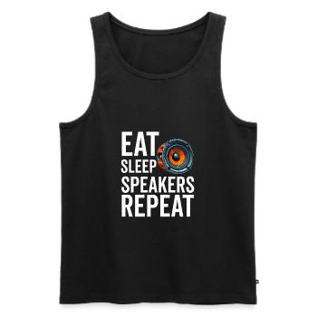 Autoradio für Audio-Installateur-Lautsprecher Autobass - Männer Premium Bio Tank Top - Schwarz - Vorne - Michal (187cm)