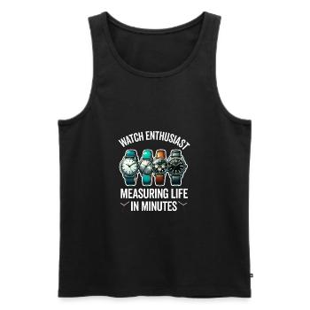 Watch Collector Horologist Collecting Watches - Men's Premium Organic Tank Top - black - Front - Michal (187cm)