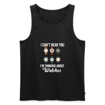 Watch Collector Horologist Collecting Watches - Men's Premium Organic Tank Top - black - Front - Michal (187cm)