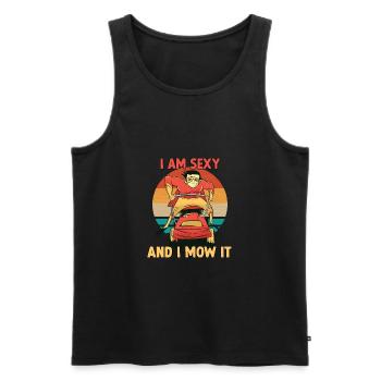 Gärtner Geschenk Rasenmäher Gärtner Spruch - Männer Premium Bio Tank Top - Schwarz - Vorne - AI Model Male 178 light (178cm)