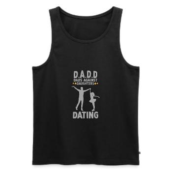 lustig Vater Outfit Vater Sohn Partner Blick Vater - Männer Premium Bio Tank Top - Schwarz - Vorne - Michal (187cm)