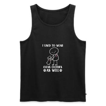 Walki shirt for dog owner dogs outdoor dog - Men's Premium Organic Tank Top - black - Front - AI Model Male 178 light (178cm)