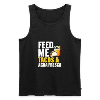 Tacos & Agua Fresca Fun Amateur de cuisine mexicaine Comida - Débardeur bio Premium Homme - noir - Devant - Michal (187cm)