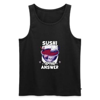 Kawaii Japon ramen fan lover nigiri maki - Débardeur bio Premium Homme - noir - Devant - AI Model Male 178 light (178cm)