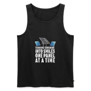 Solarpanel-Installateur Techniker Männer Erneuerbar - Männer Premium Bio Tank Top - Schwarz - Vorne - AI Model Male 178 light (178cm)