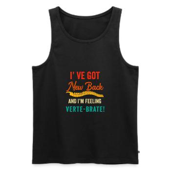 Back Post Surgery Recovery Men Women Discectomy - Men's Premium Organic Tank Top - black - Front - Michal (187cm)