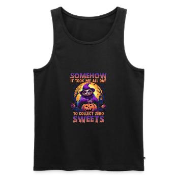 Halloween Faultier T | Costume amusant de - Débardeur bio Premium Homme - noir - Devant - Michal (187cm)