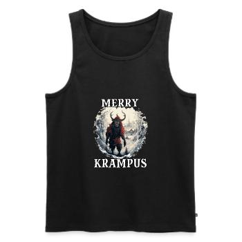 Krampus T | Krampus Kostüm | Schauriger - Männer Premium Bio Tank Top - Schwarz - Vorne - Michal (187cm)