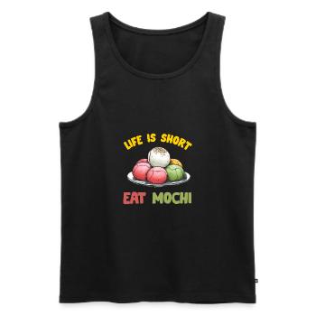 Mochi Japanischer Reiskuchen Süßigkeiten Snack Süßes Mochi - Männer Premium Bio Tank Top - Schwarz - Vorne - AI Model Male 178 light (178cm)