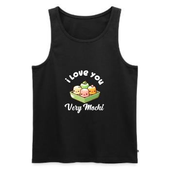 Mochi Japanischer Reiskuchen Süßigkeiten Snack Süßes Mochi - Männer Premium Bio Tank Top - Schwarz - Vorne - AI Model Male 178 light (178cm)