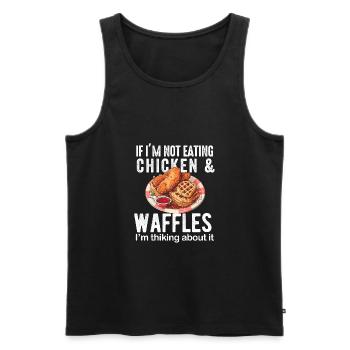 Hühnchen und Waffeln Gebratene Hähnchenflügel Liebhaber - Männer Premium Bio Tank Top - Schwarz - Vorne - AI Model Male 178 light (178cm)
