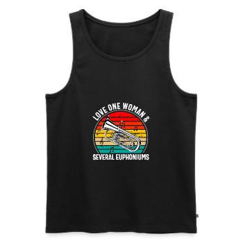 Lustiger Euphoniumspieler für Männer Frauen Euphonist - Männer Premium Bio Tank Top - Schwarz - Vorne - Michal (187cm)