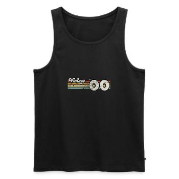 Retro-Geburtstag geboren im Jahr 2000 Slogan Phrase Zitat - Männer Premium Bio Tank Top - Schwarz - Vorne - AI Model Male 178 light (178cm)