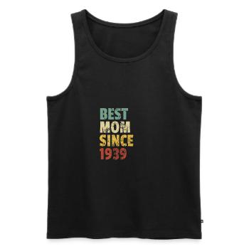 Meilleure maman depuis 1939 citation de slogan de fête des mères - Débardeur bio Premium Homme - noir - Devant - Michal (187cm)