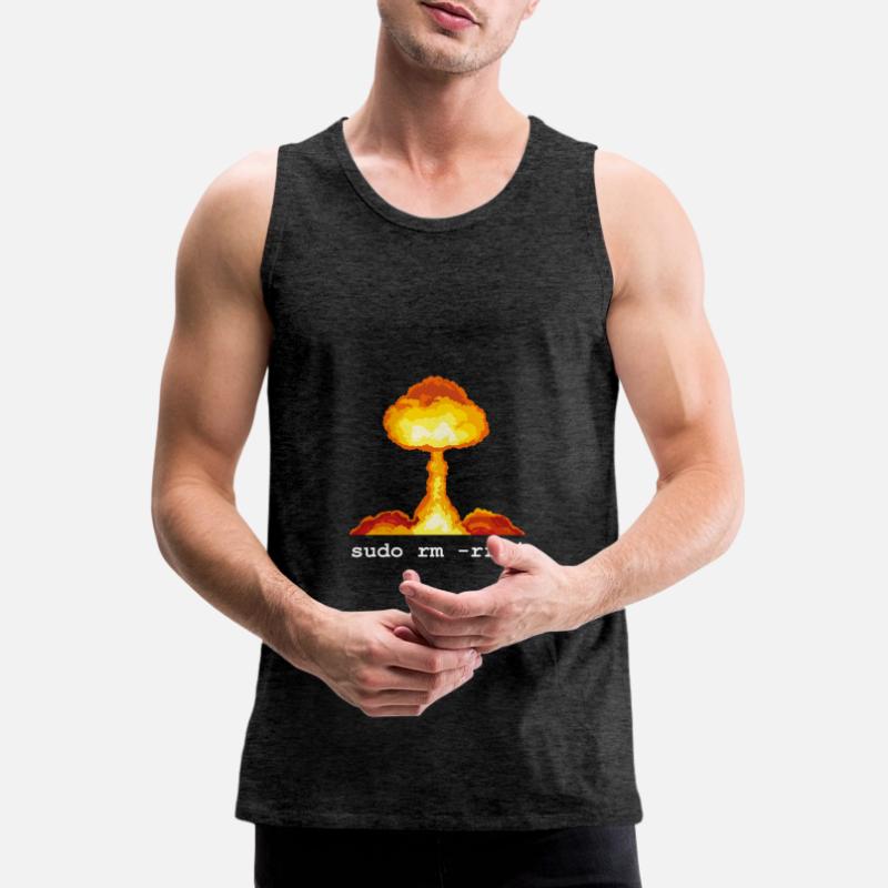 Linux Funny Linux Command Sudo RM RF for Men Men's Premium Organic Tank Top