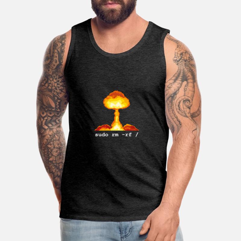 Linux Funny Linux Command Sudo RM RF for Men Men's Premium Organic Tank Top