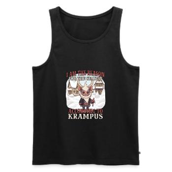 Krampus T Dämonischer Weihnachtsmann Kramperl - Männer Premium Bio Tank Top - Schwarz - Vorne - AI Model Male 178 light (178cm)
