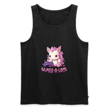 Axolotl Gamer Kawaii Stuff Axolotl Otaku Axolotl - Männer Premium Bio Tank Top - Schwarz - Vorne - Michal (187cm)