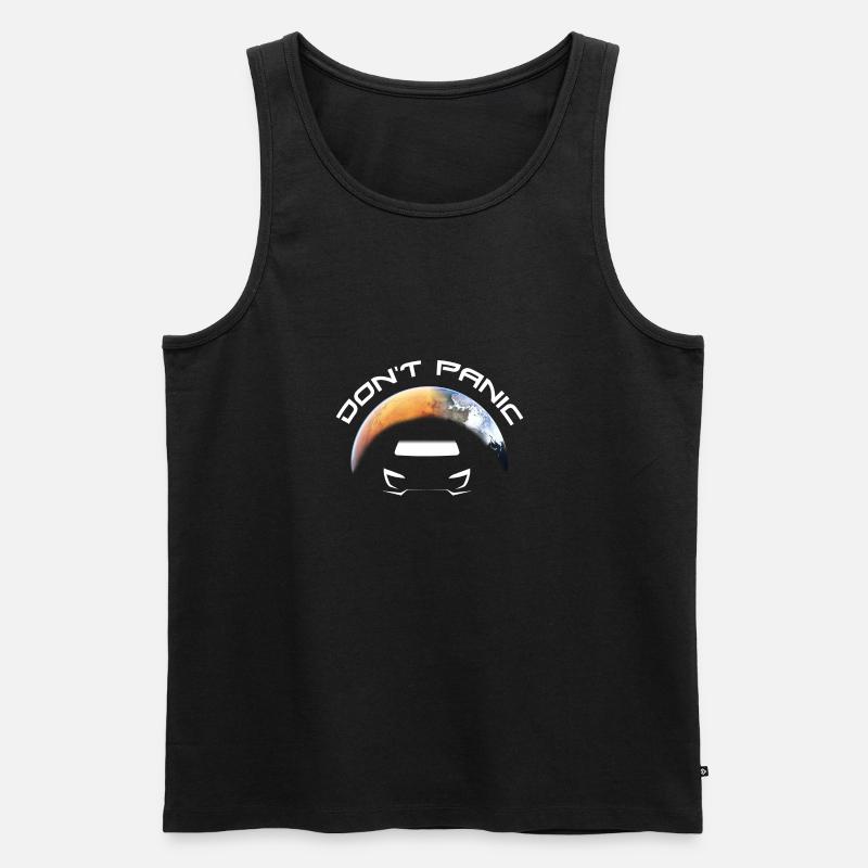 Do not Panic Raum X Starman - Männer Premium Bio Tank Top - Schwarz