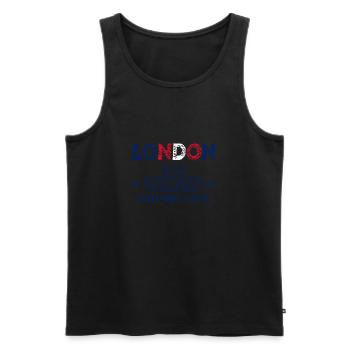 Londres Idée Cadeau Drôle Royaume-Uni Angleterre Drôle - Débardeur bio Premium Homme - noir - Devant - Michal (187cm)