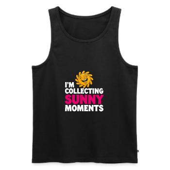 Sunny Summer Moments Vibes Summer Sun - Men's Premium Organic Tank Top - black - Front - AI Model Male 178 light (178cm)