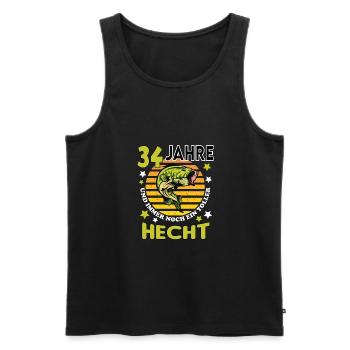 Geburtstag Toller Hecht Alter Jahre 34 - Männer Premium Bio Tank Top - Schwarz - Vorne - Michal (187cm)