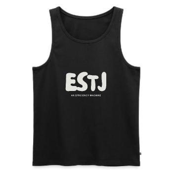 ESTJ MBTI Type de personnalité Extraverti - Débardeur bio Premium Homme - noir - Devant - AI Model Male 178 light (178cm)