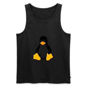 penguin - Men's Premium Organic Tank Top - black - Front - Michal (187cm)