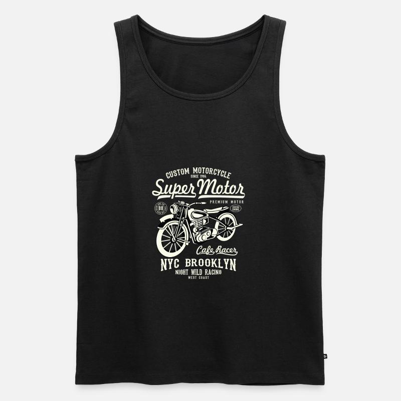 Super Motor Motorrad - Männer Premium Bio Tank Top - Schwarz