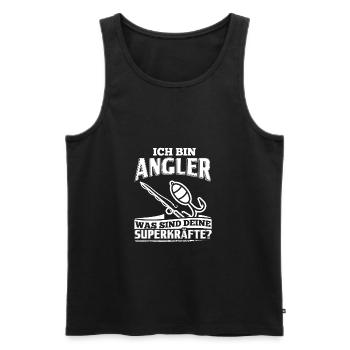 Lustiges Angel Angler Shirt Ich Bin Angler - Männer Premium Bio Tank Top - Schwarz - Vorne - Michal (187cm)