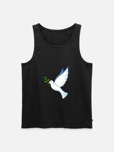 Taube - Männer Premium Bio Tank Top - Schwarz