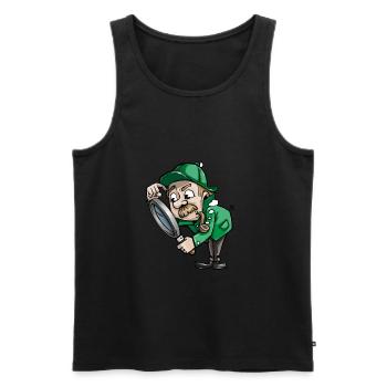detective detektiv private eye investigator2 - Männer Premium Bio Tank Top - Schwarz - Vorne - AI Model Male 178 light (178cm)