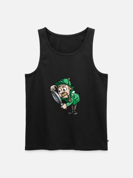 detective private eye investigator2 - Men's Premium Organic Tank Top - black