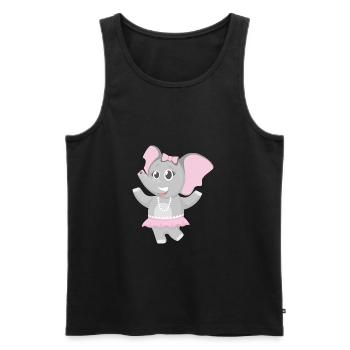 elephant elefant mammut animal tiere10 - Männer Premium Bio Tank Top - Schwarz - Vorne - AI Model Male 178 light (178cm)