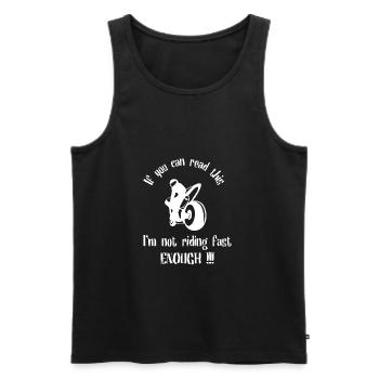 Motorräder können lesen - Männer Premium Bio Tank Top - Schwarz - Vorne - Michal (187cm)